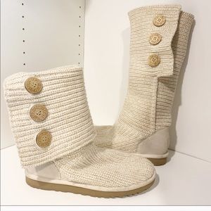 UGG Classic Cardy Boot Tall Roll-Down Buttoned